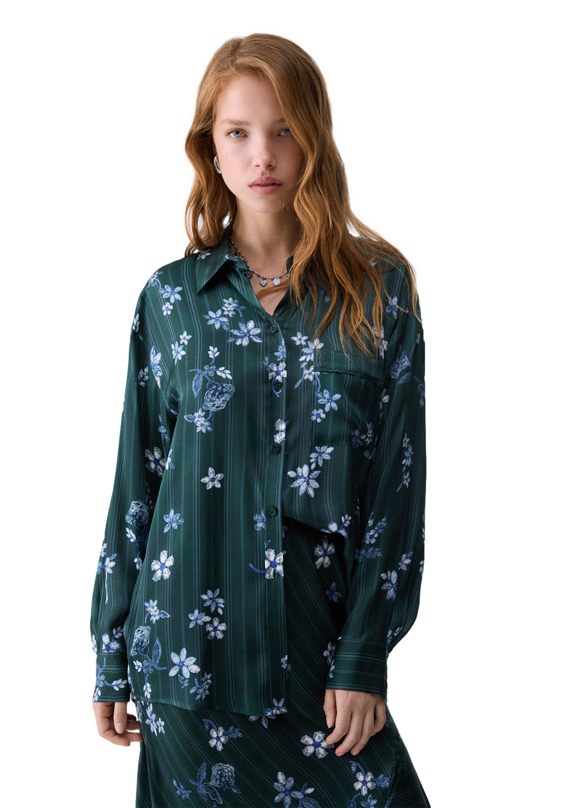 LIU JO CAMICIA FLOREALE CON TASCHINO