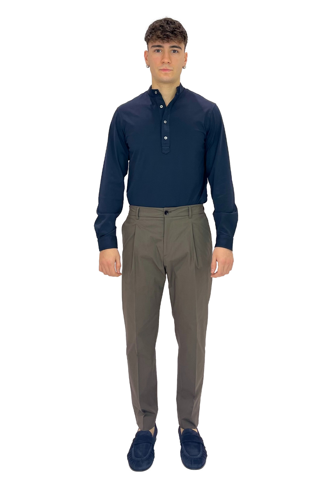 BE ABLE PANTALONI NEW RICCARDO UNA PENCE IN STRETCH POPELINE
