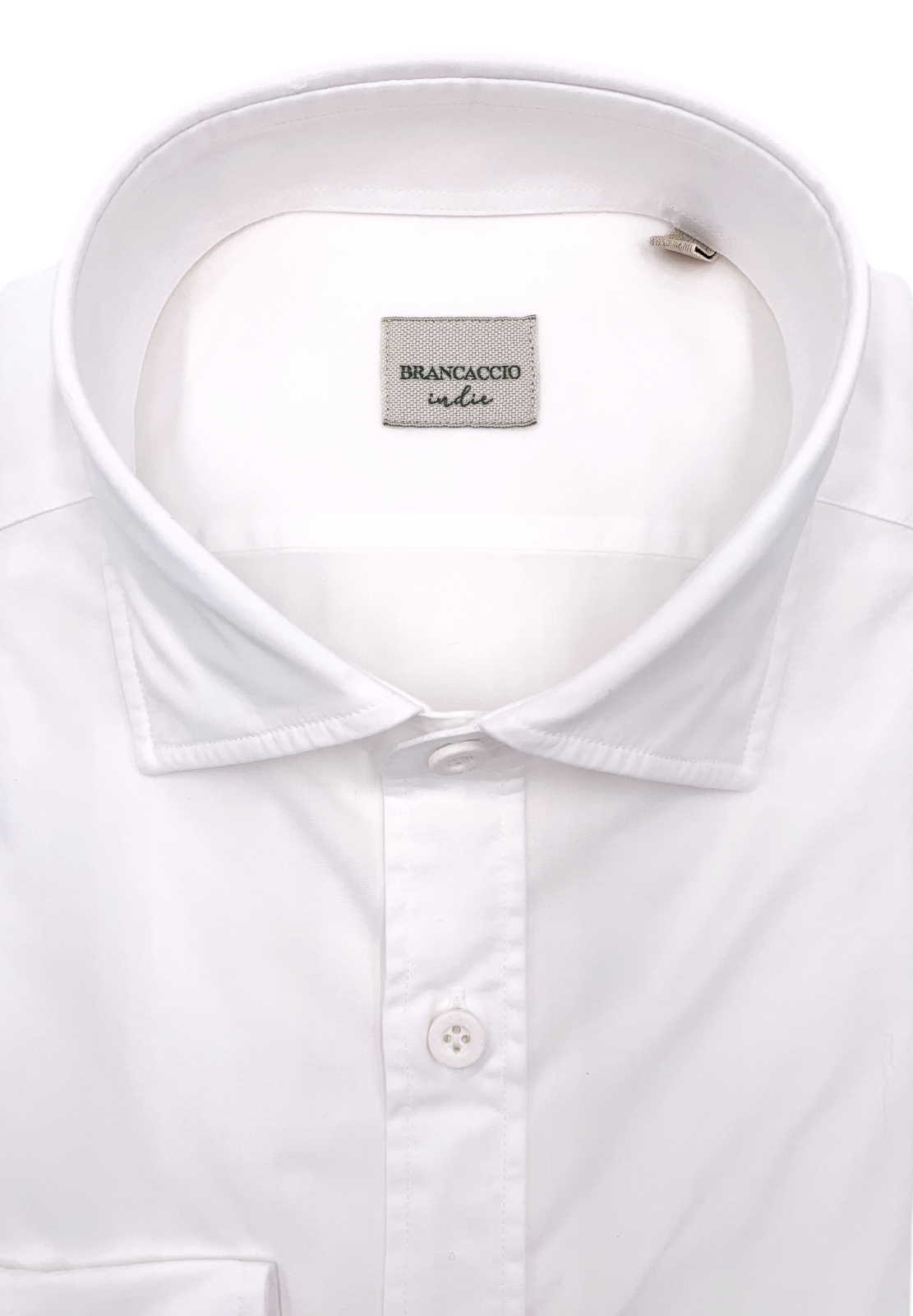 BRANCACCIO CAMICIA TINTA UNITA IN COTONE