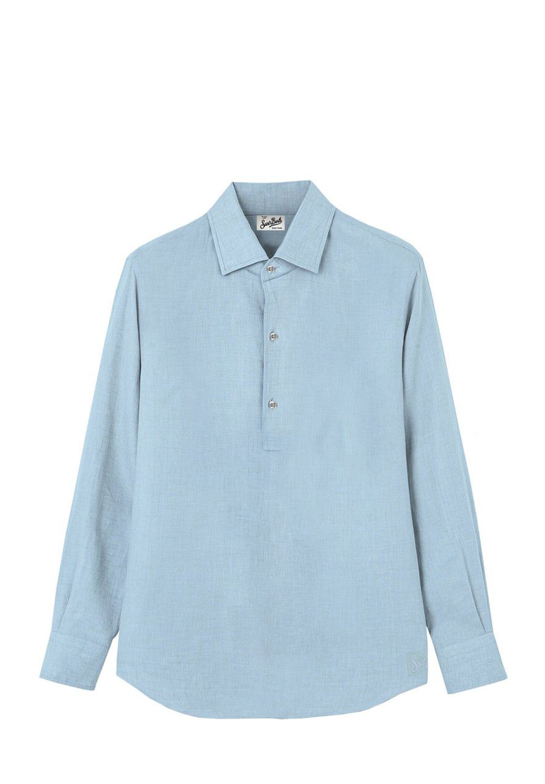 SAINT BARTH POLO MANICA LUNGA IN LINO