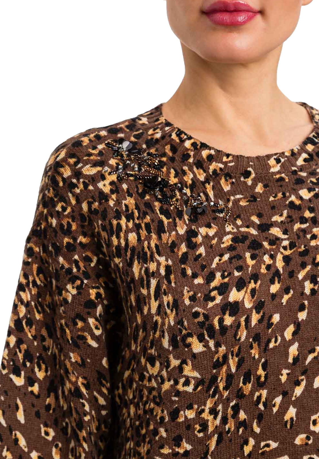 TWINSET PULL CORTO IN MAGLIA CON STAMPA