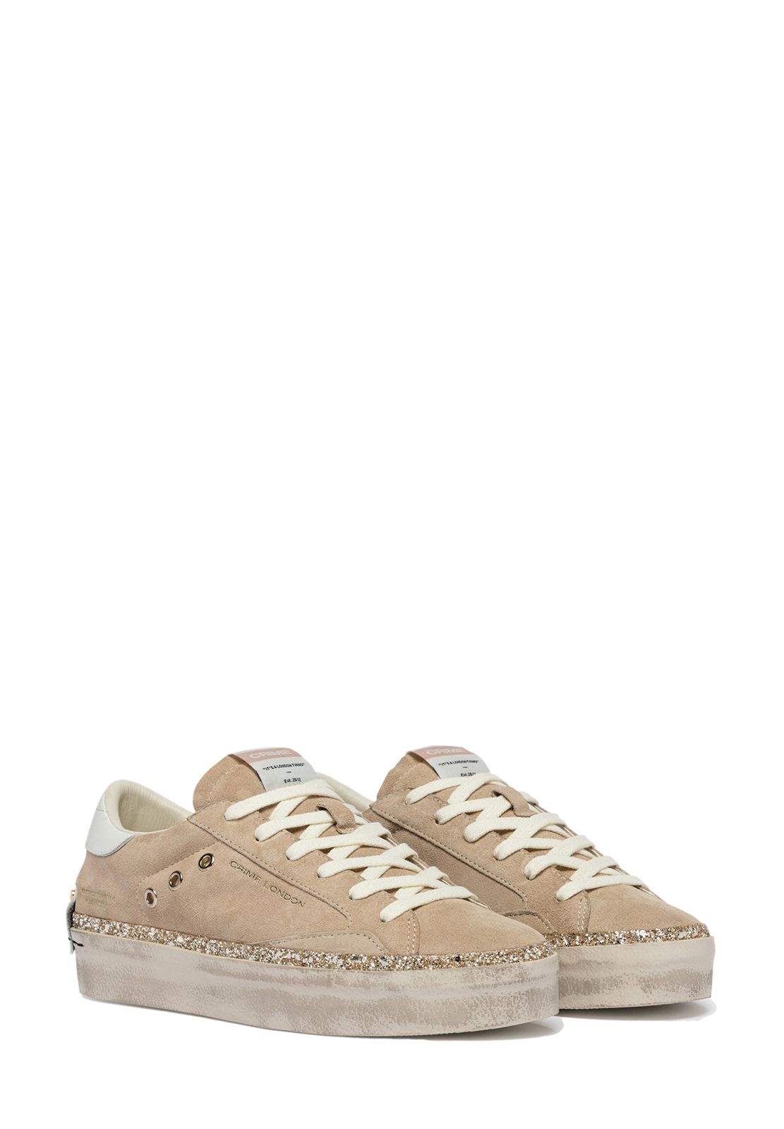 CRIME LONDON SNEAKERS DISTRESSED PLATFORM