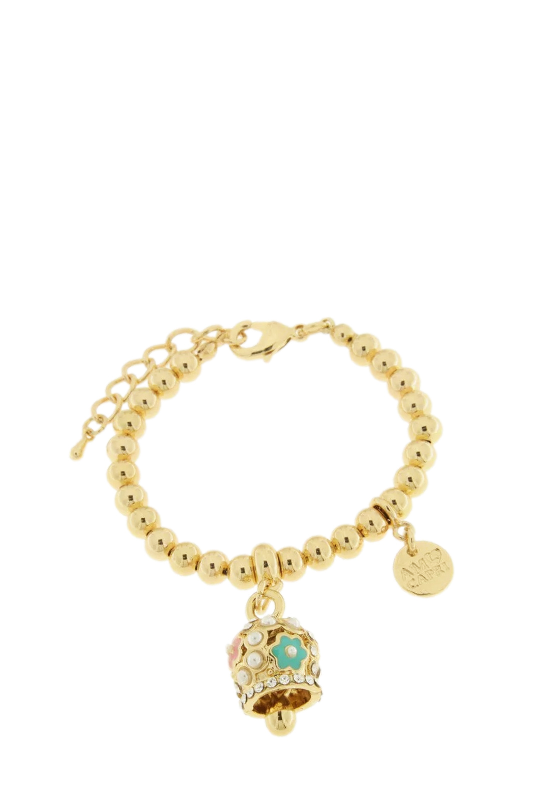 AMO CAPRI BRACCIALE CAMPANA FIORI E PERLE