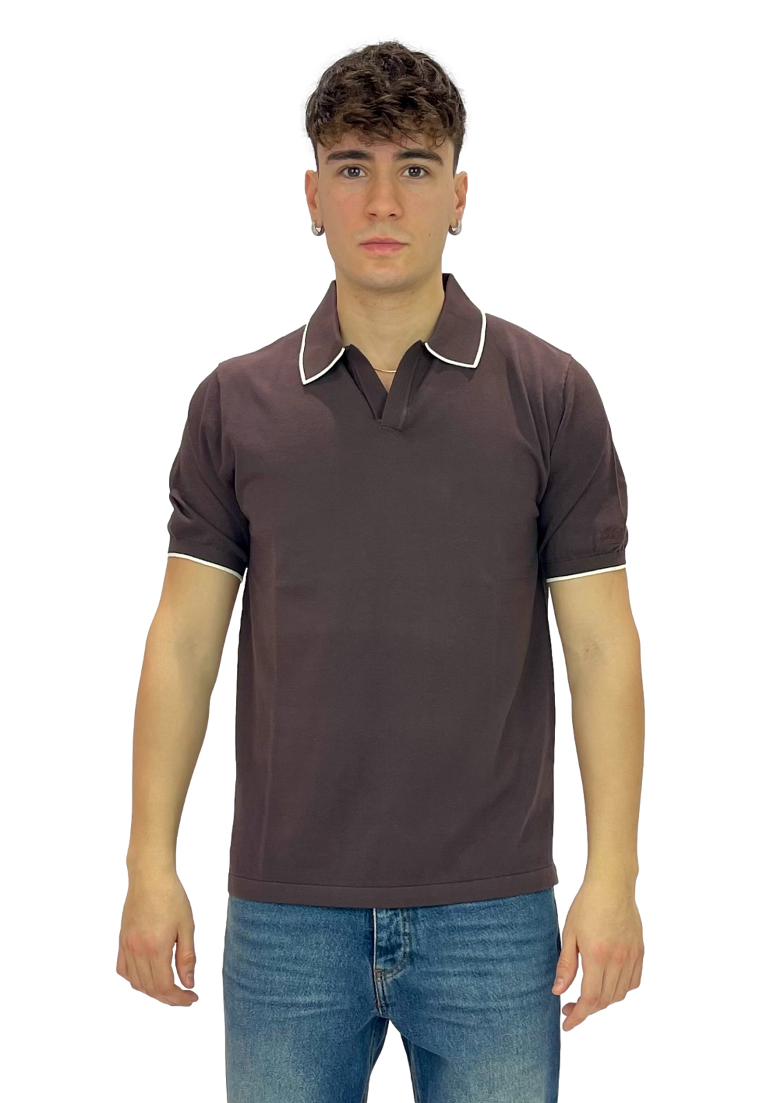 SAINT BARTH POLO IN COTONE CON CONTRASTI