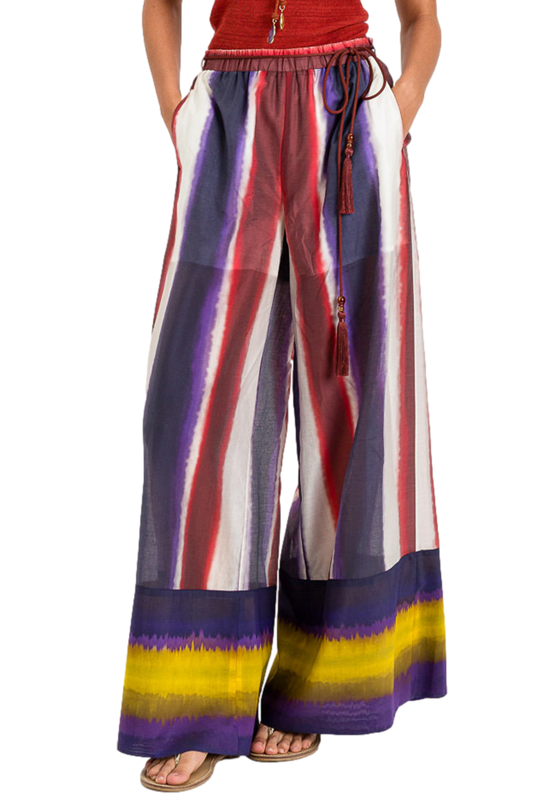 TWINSET ACTITUDE PANTALONI CROPPED CON ELASTICO