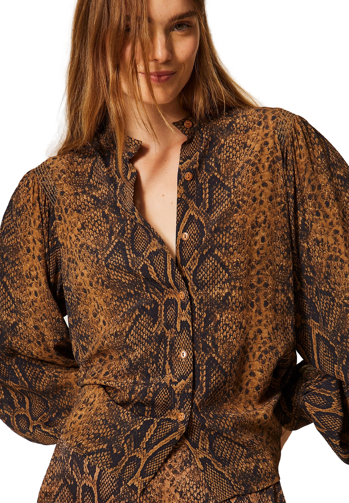 TWINSET CAMICIA CON PUNTO SMOKE