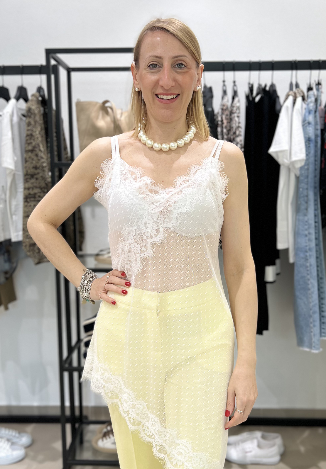 HAVEONE ABITO SOTTOVESTE IN PIZZO