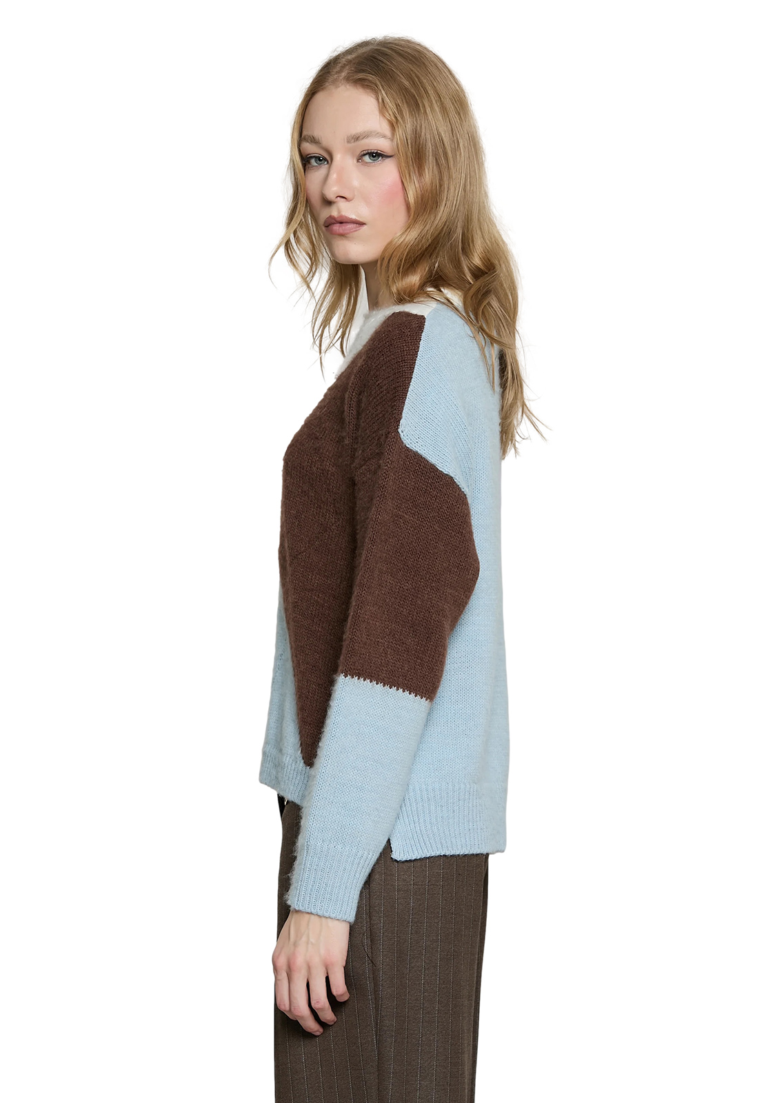 RELISH MAGLIA BRUXELLES CON INTARSI ROMBI