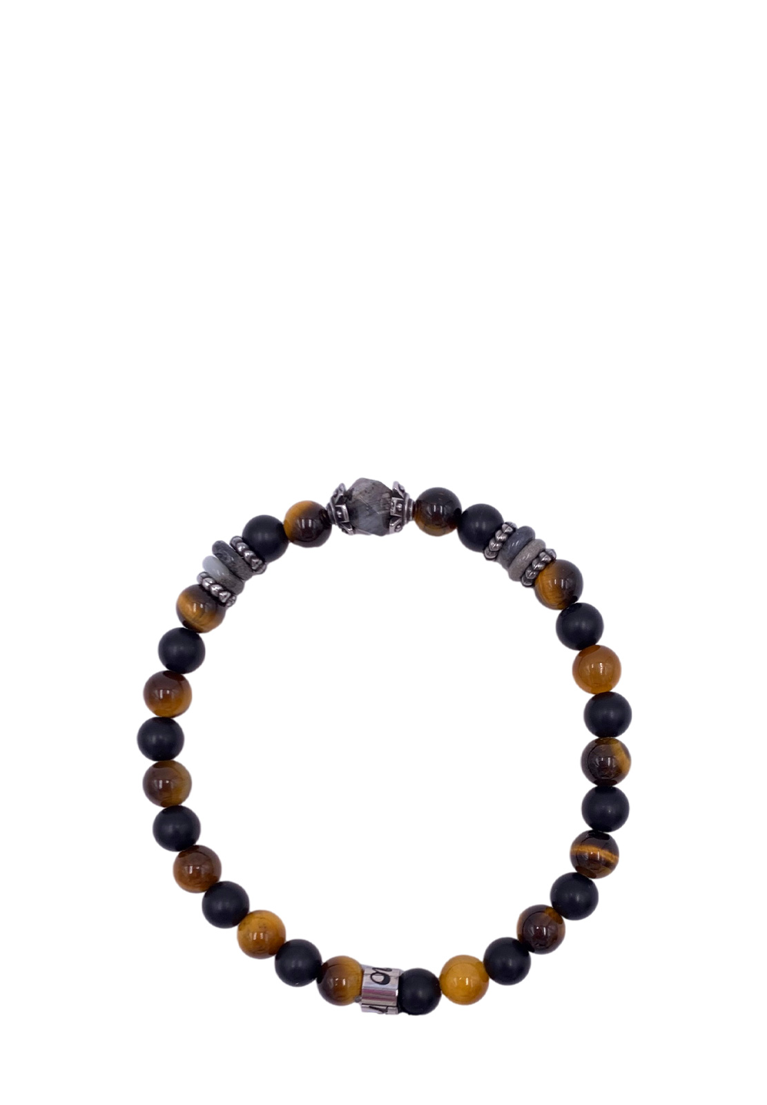 MANCINO BRACCIALE ELASTICO PIETRE NATURALI 6MM