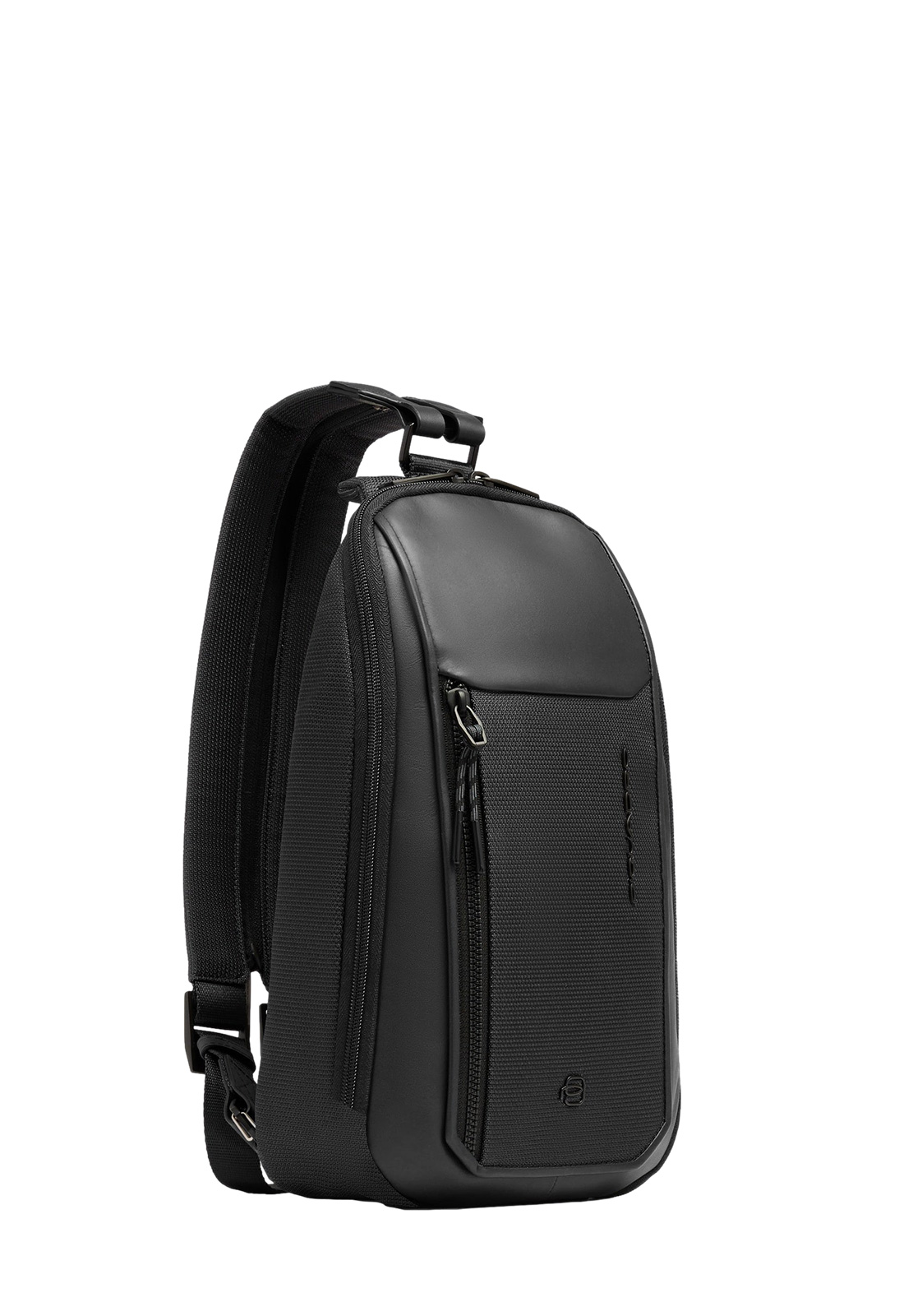 PIQUADRO MONOSPALLA IN PELLE E TESSUTO