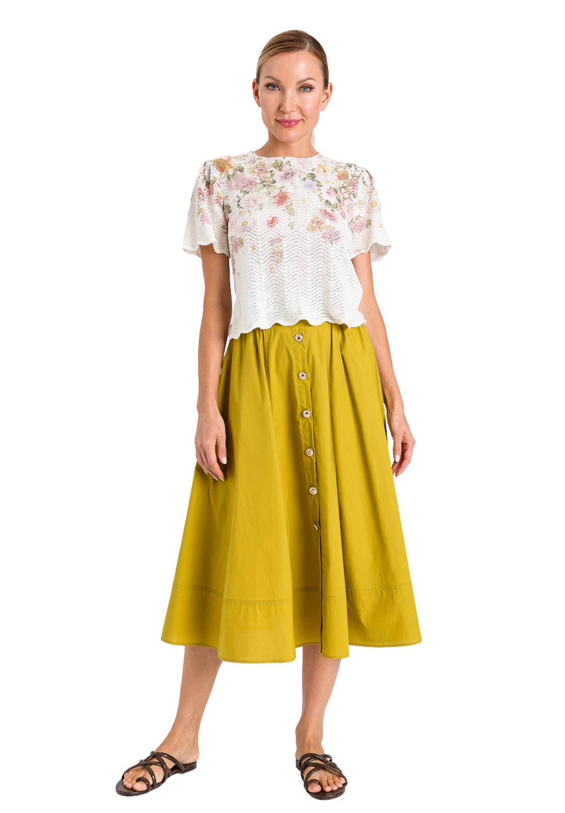 TWINSET MAGLIA GIROCOLLO STAMPATA