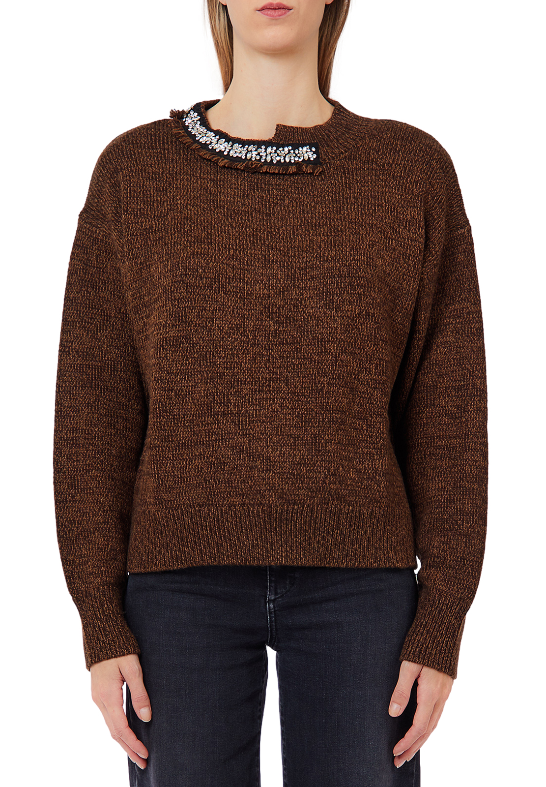 LIU JO MAGLIA GIROCOLLO CON STRASS