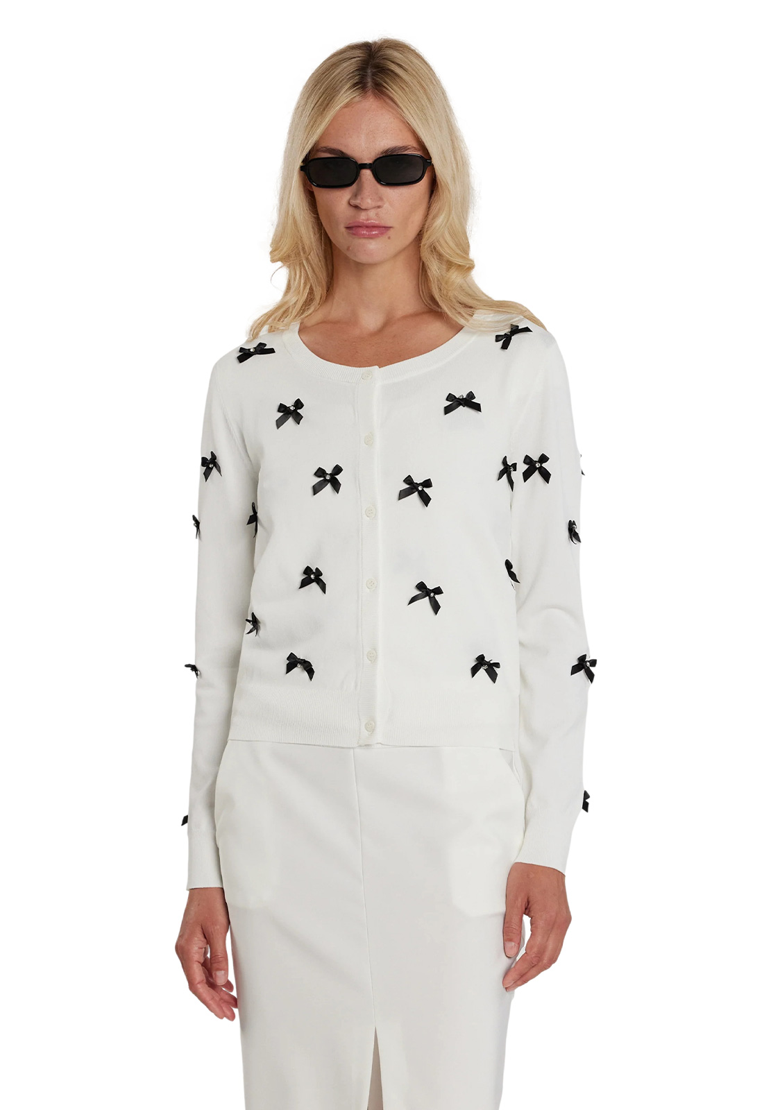 RELISH CARDIGAN RYDER CON FIOCCHI E STRASS