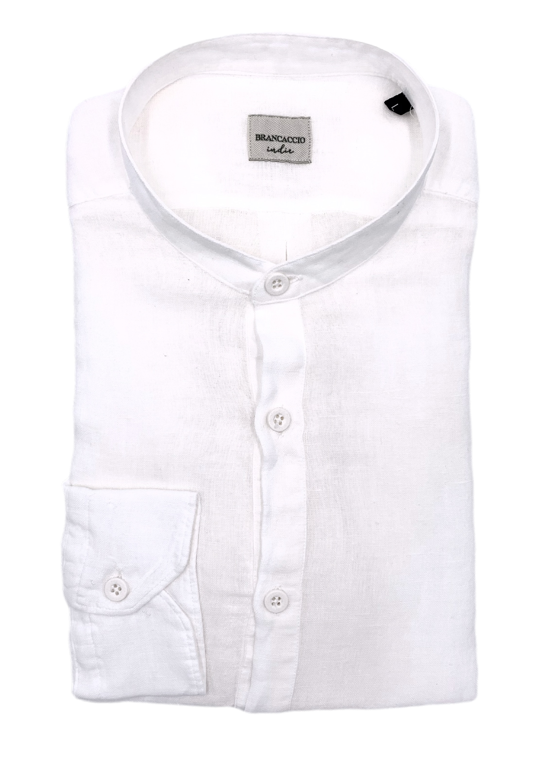 BRANCACCIO POLOCAMICIA TINTA UNITA IN LINO