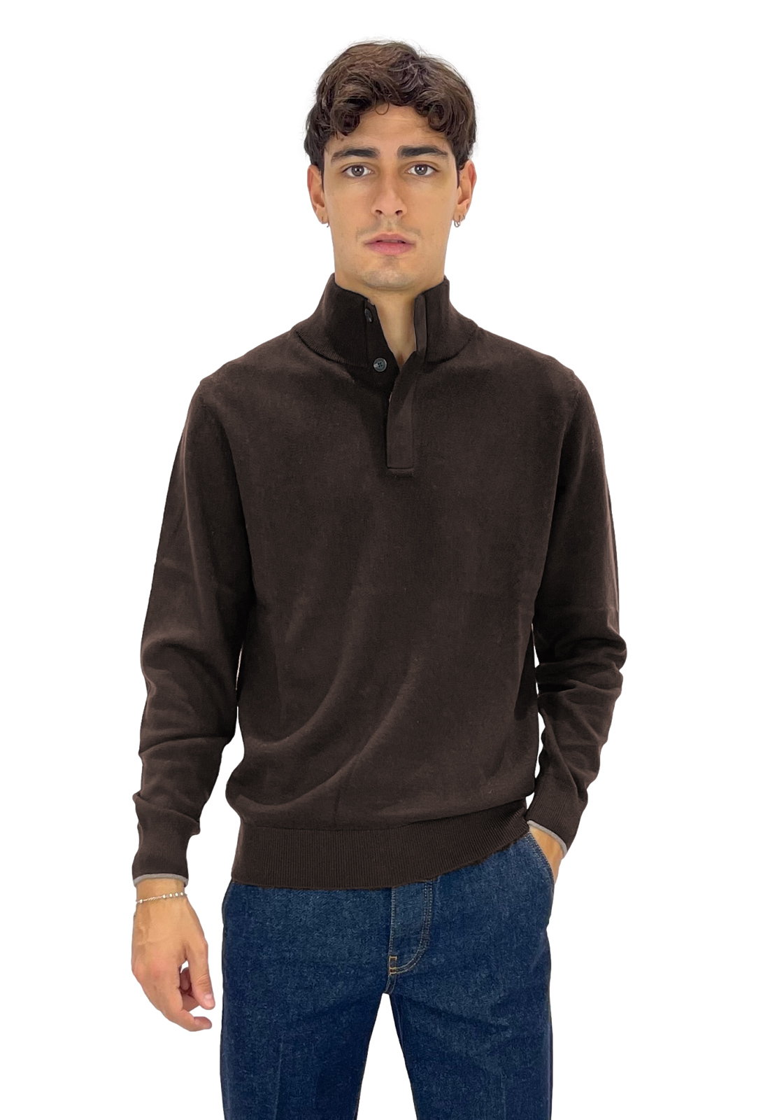 SAINT BARTH LUPETTO CON BOTTONI IN LANA MERINO E CASHMERE