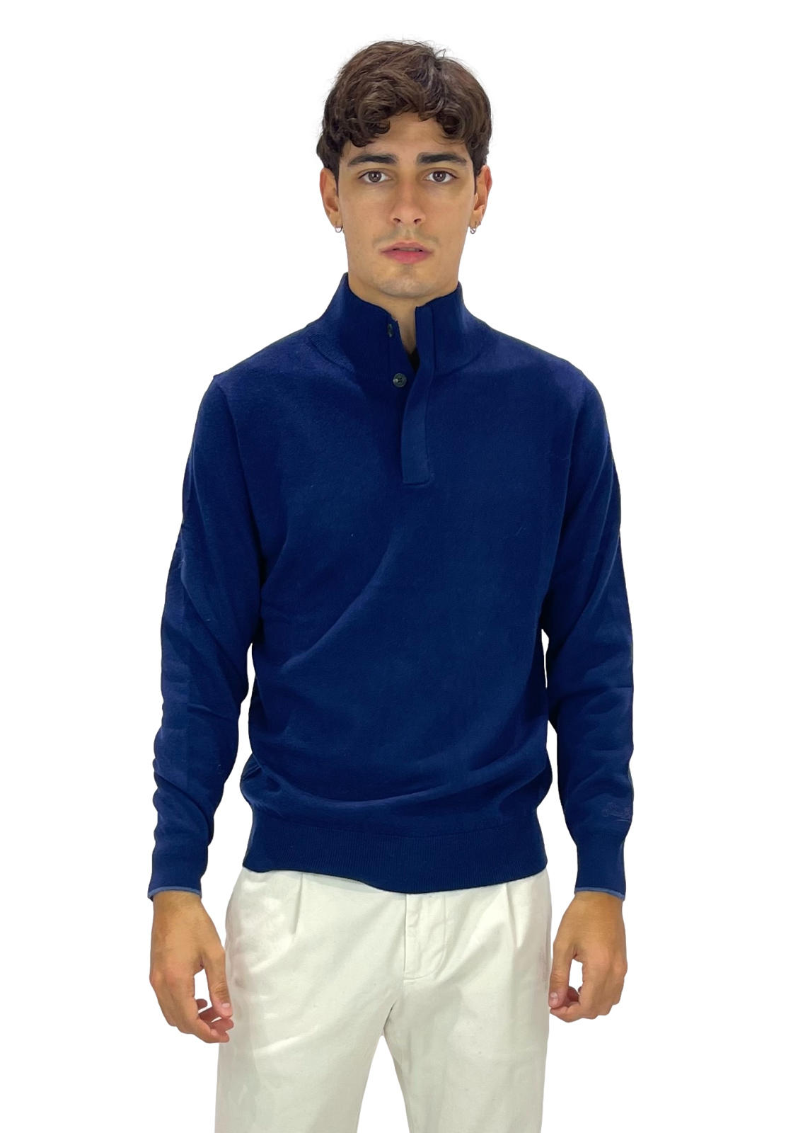 SAINT BARTH LUPETTO CON BOTTONI IN LANA MERINO E CASHMERE