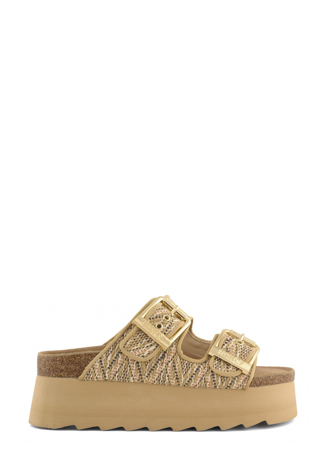 COLORS OF CALIFORNIA SANDALI PLATFORM IN RAFFIA
