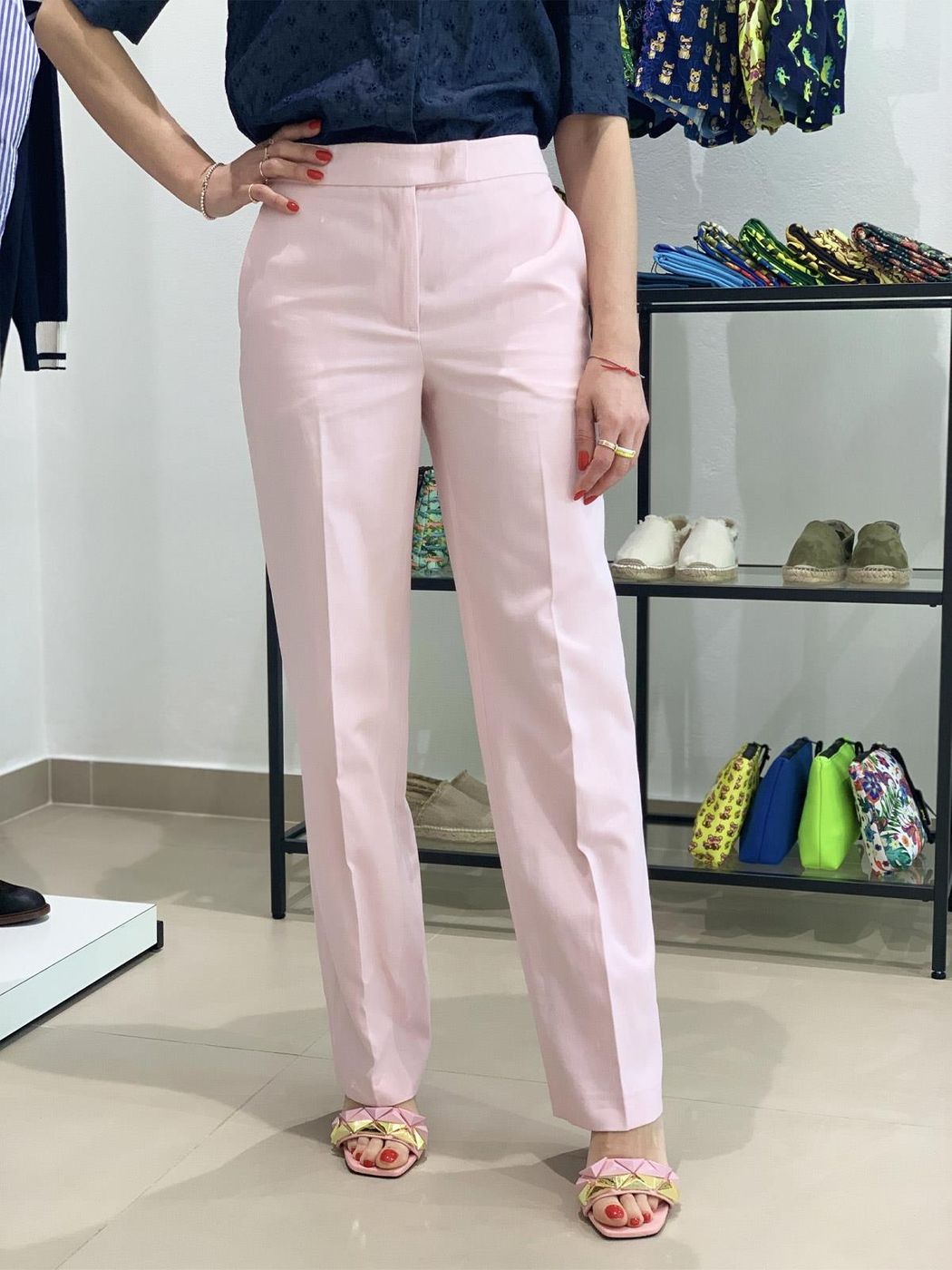 TWINSET PANTALONI IN RASO OPACO
