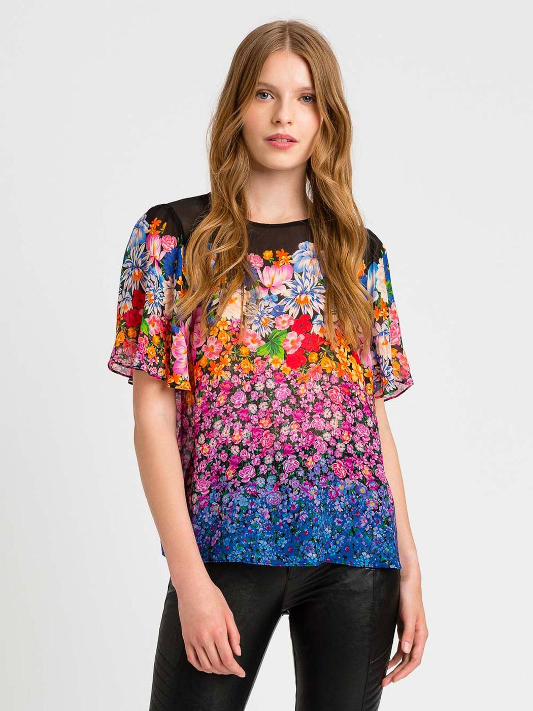TWINSET BLUSA CON STAMPA FIORI MULTICOLOR