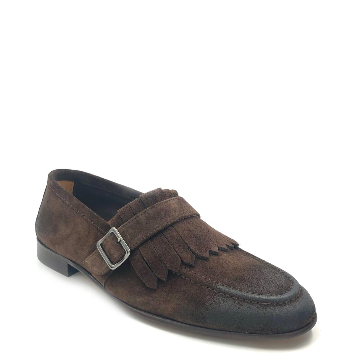 MANIFATTURE ETRUSCHE  MOCASSINO CON FRANGIA