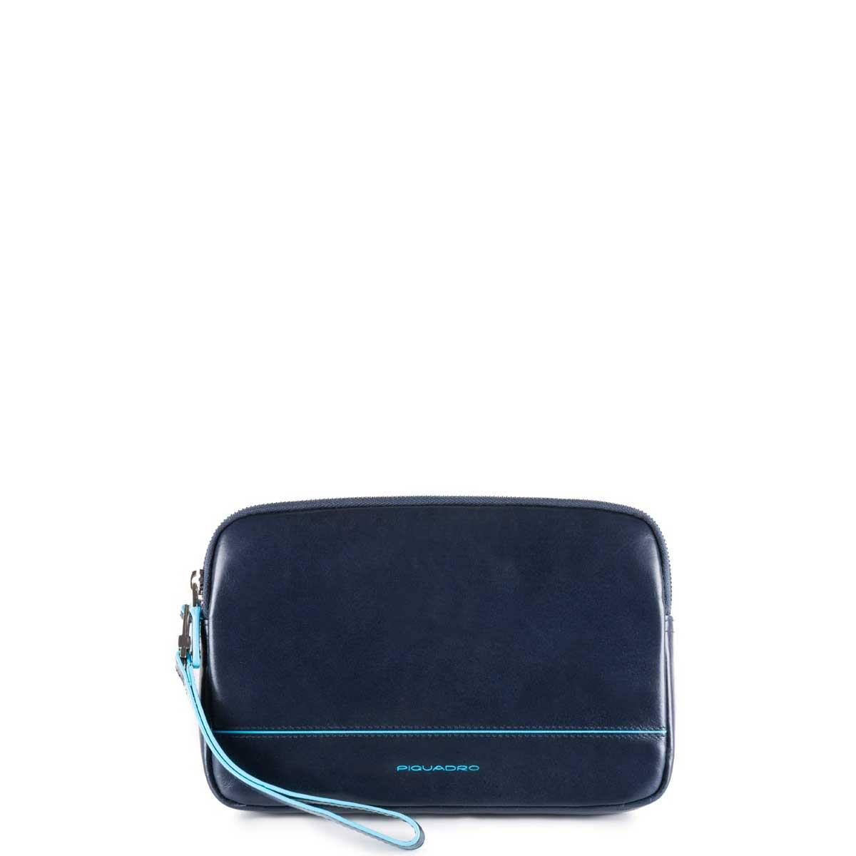 PIQUADRO BLUE SQUARE POCHETTE PORTA DOCUMENTI IN PELLE