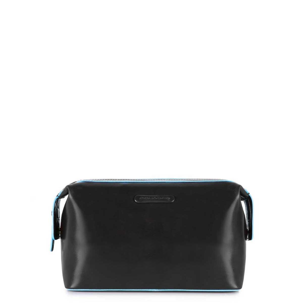 PIQUADRO BLUE SQUARE NECESSAIRE IN PELLE