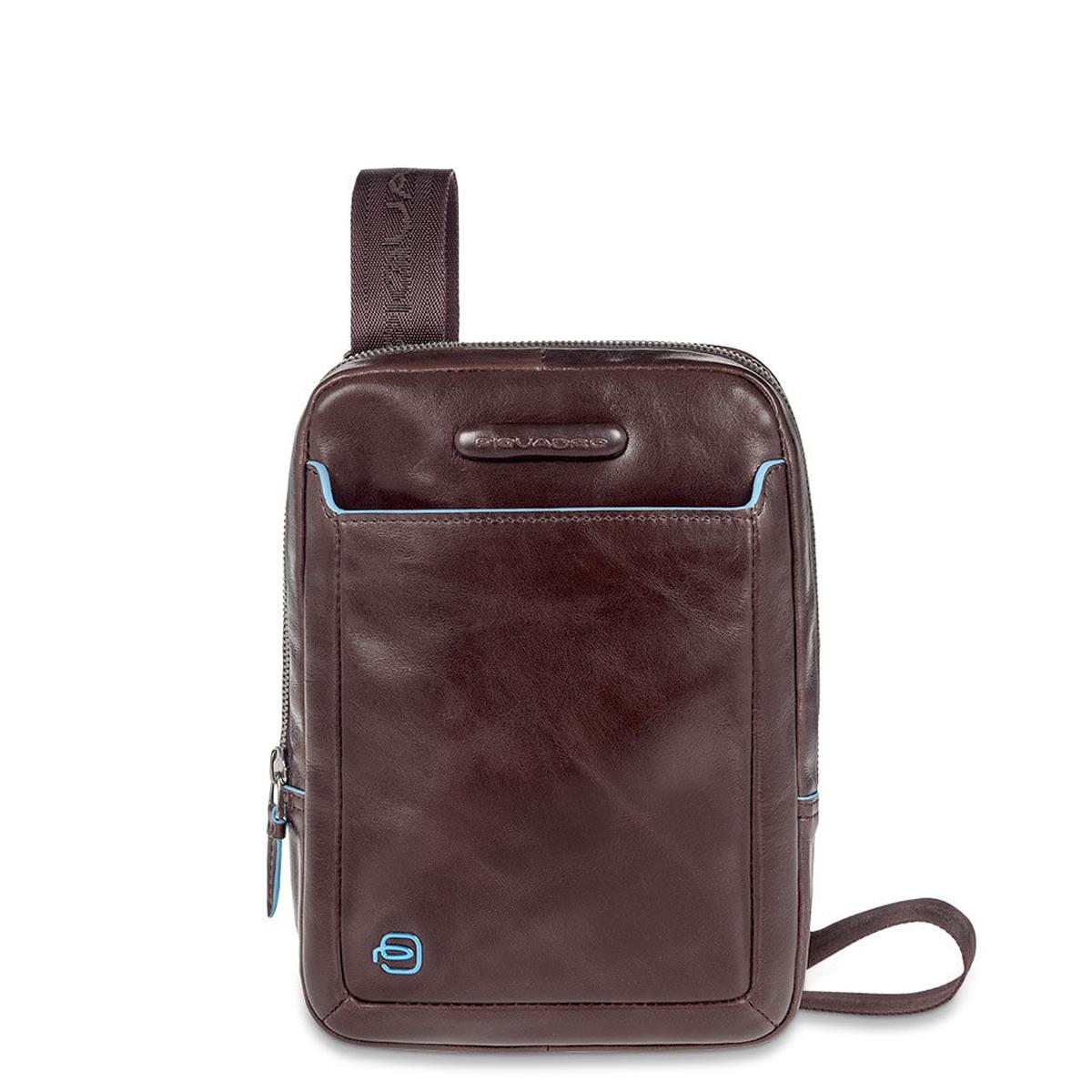 PIQUADRO BLUE SQUARE TRACOLLA PELLE