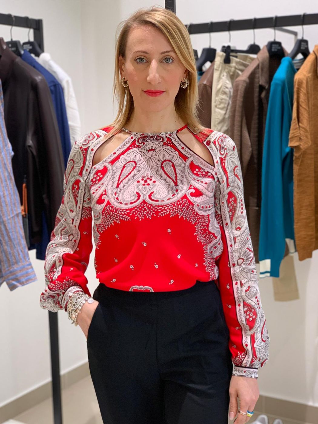 TWINSET BLUSA STAMPA BANDANA