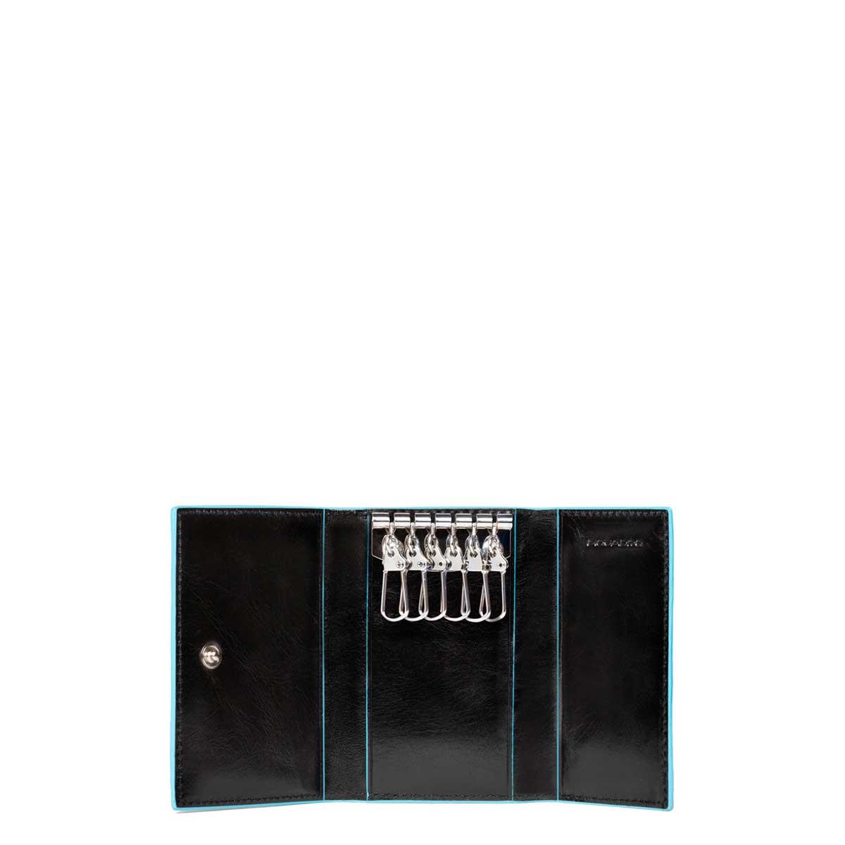 PIQUADRO BLUE SQUARE PORTACHIAVI PELLE