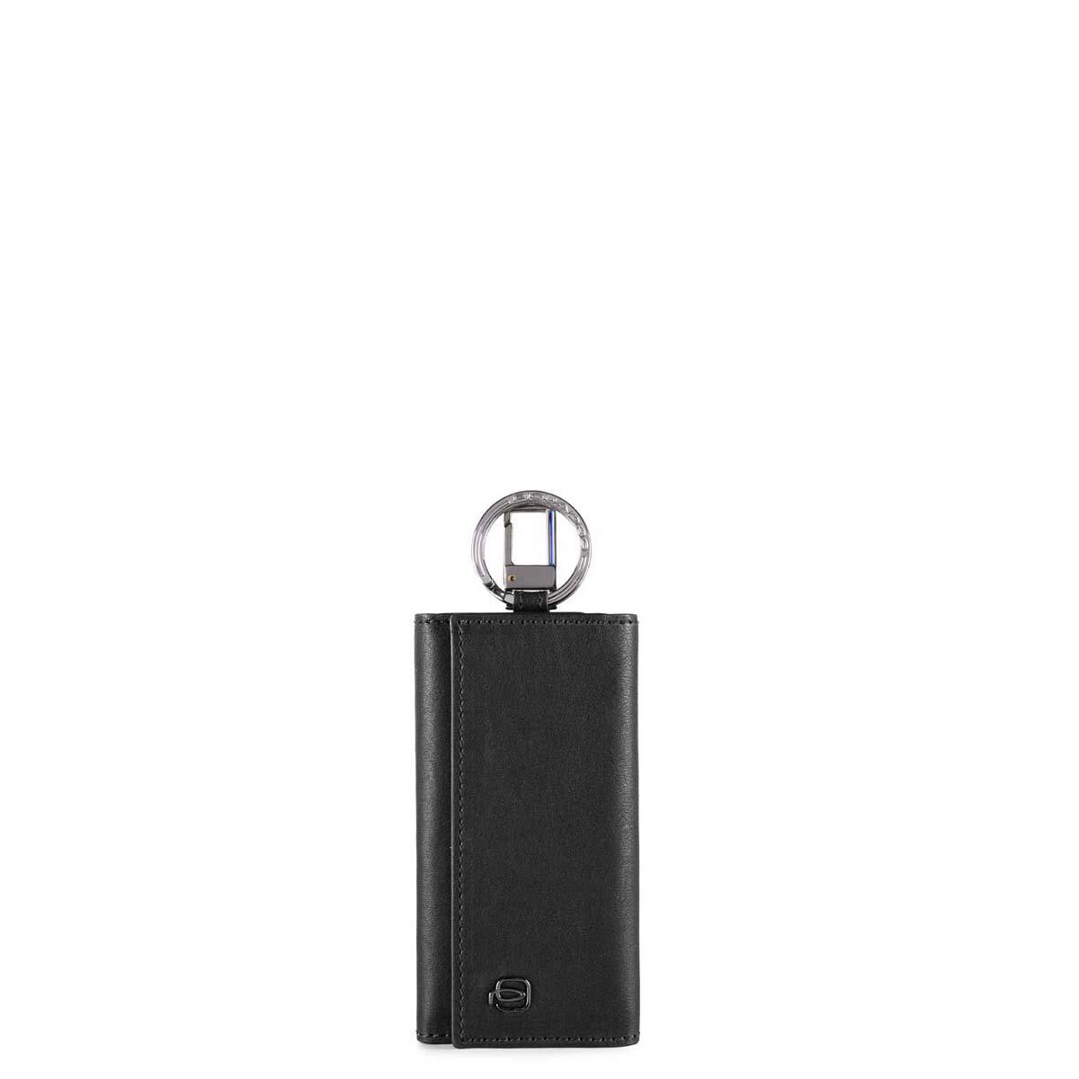 PIQUADRO PORTACHIAVI CON MOSCHETTONE BLACK SQUARE