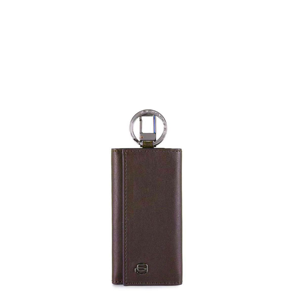 PIQUADRO PORTACHIAVI CON MOSCHETTONE BLACK SQUARE