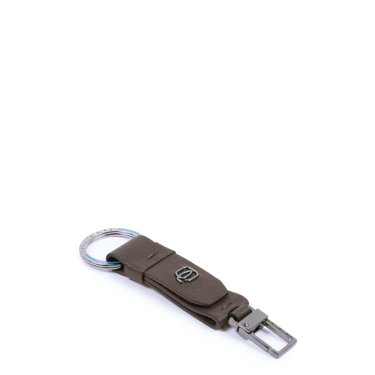 PIQUADRO PORTACHIAVI CON MOSCHETTONE BLACK SQUARE
