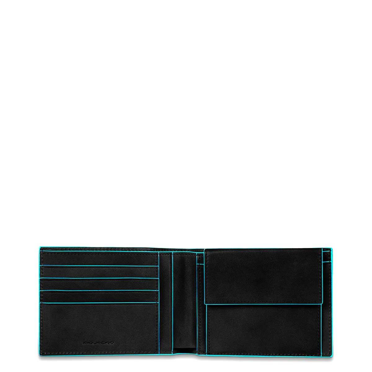 PIQUADRO BLUE SQUARE PORTAFOGLI CON PORTAMONETE