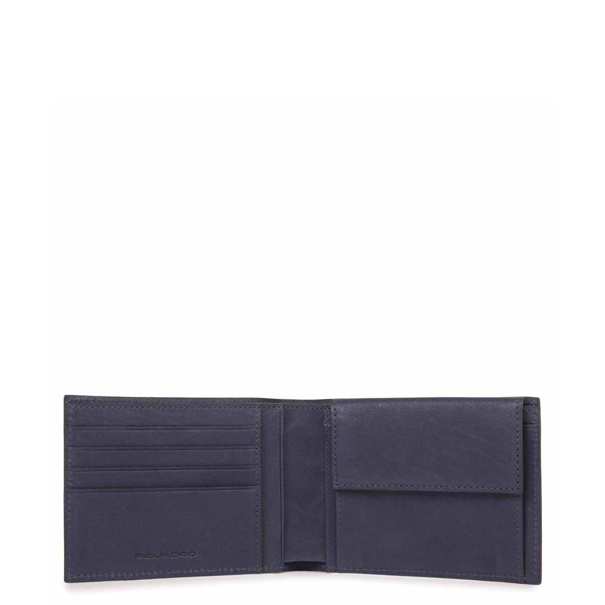 PIQUADRO PORTAFOGLI PORTAMONETE BLACK SQUARE