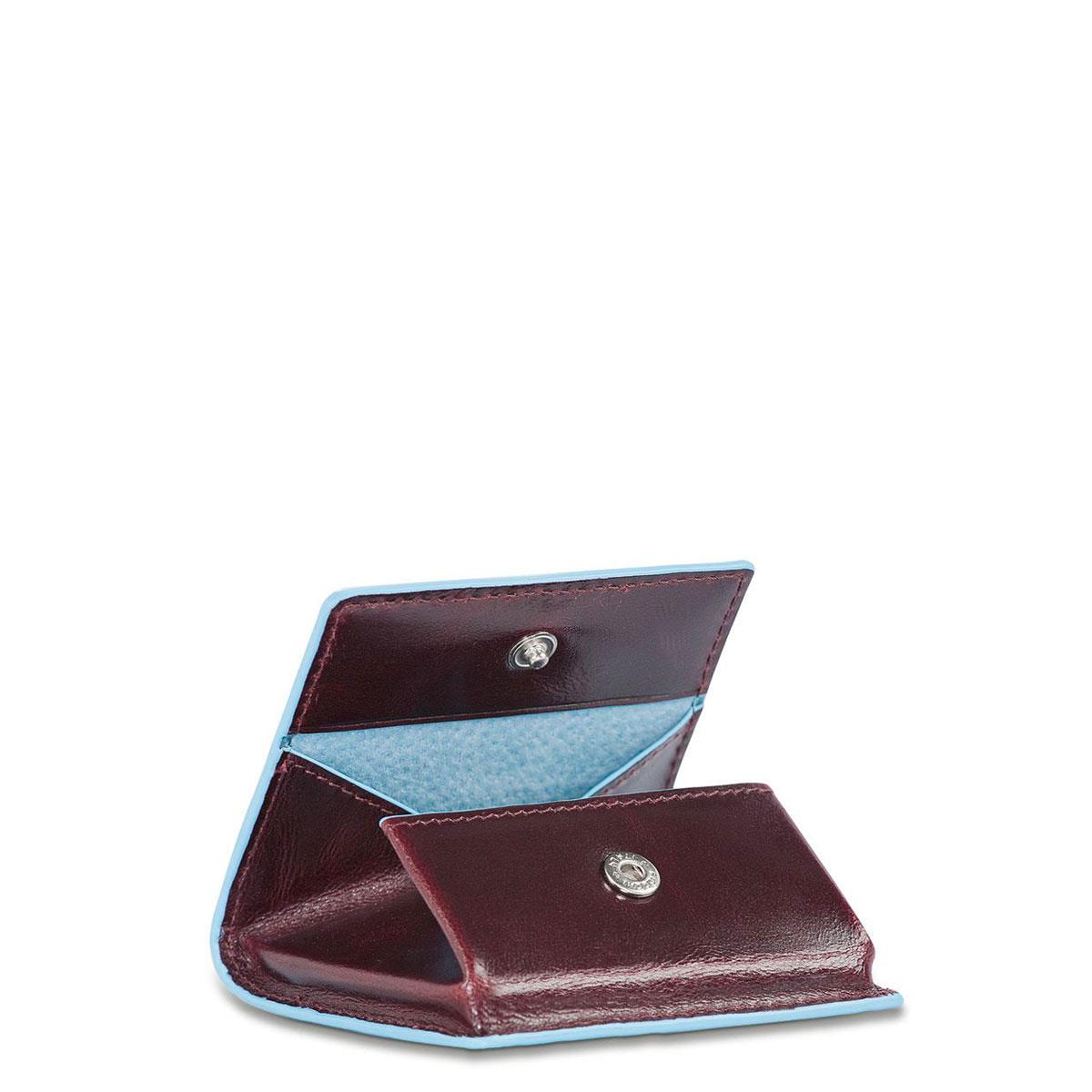 PIQUADRO PORTAMONETE IN PELLE BLUE SQUARE