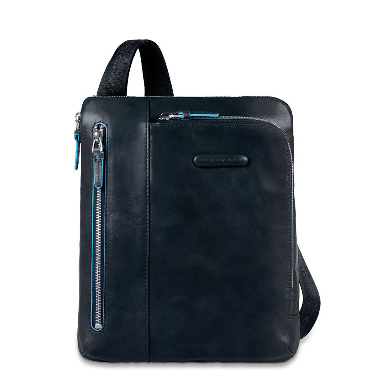 PIQUADRO BLUE SQUARE TRACOLLA PELLE