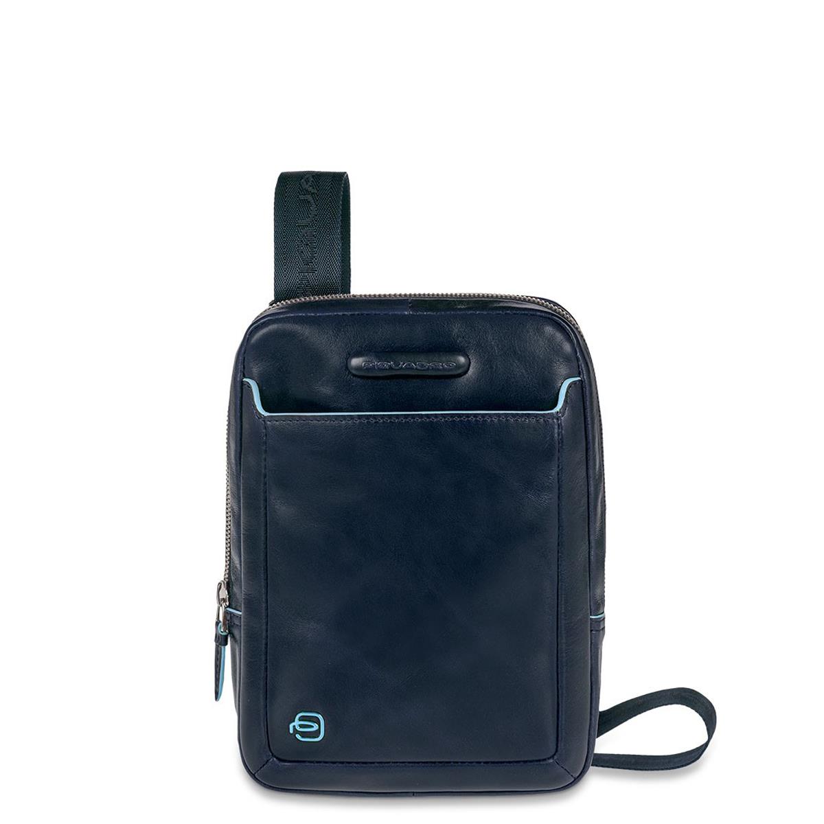 PIQUADRO BLUE SQUARE TRACOLLA PELLE