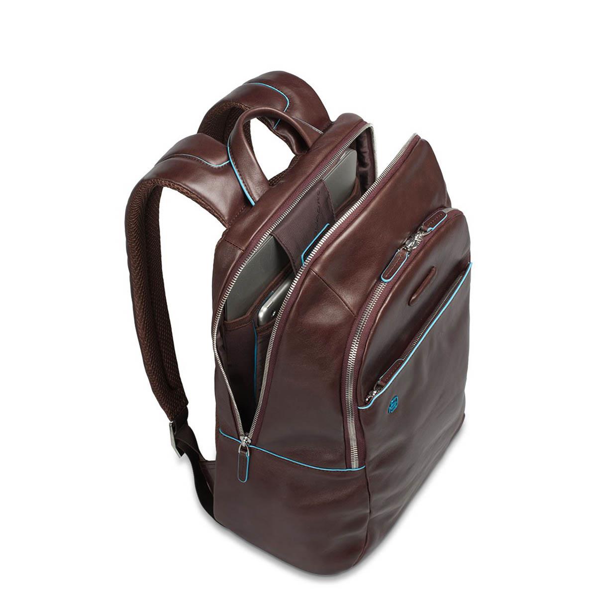 PIQUADRO BLUE SQUARE ZAINO PORTA PC PELLE
