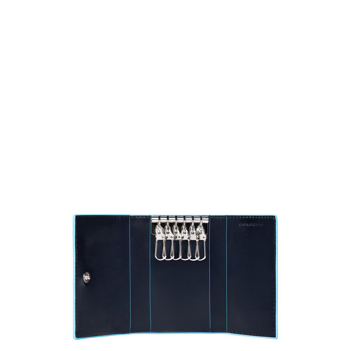 PIQUADRO BLUE SQUARE PORTACHIAVI PELLE