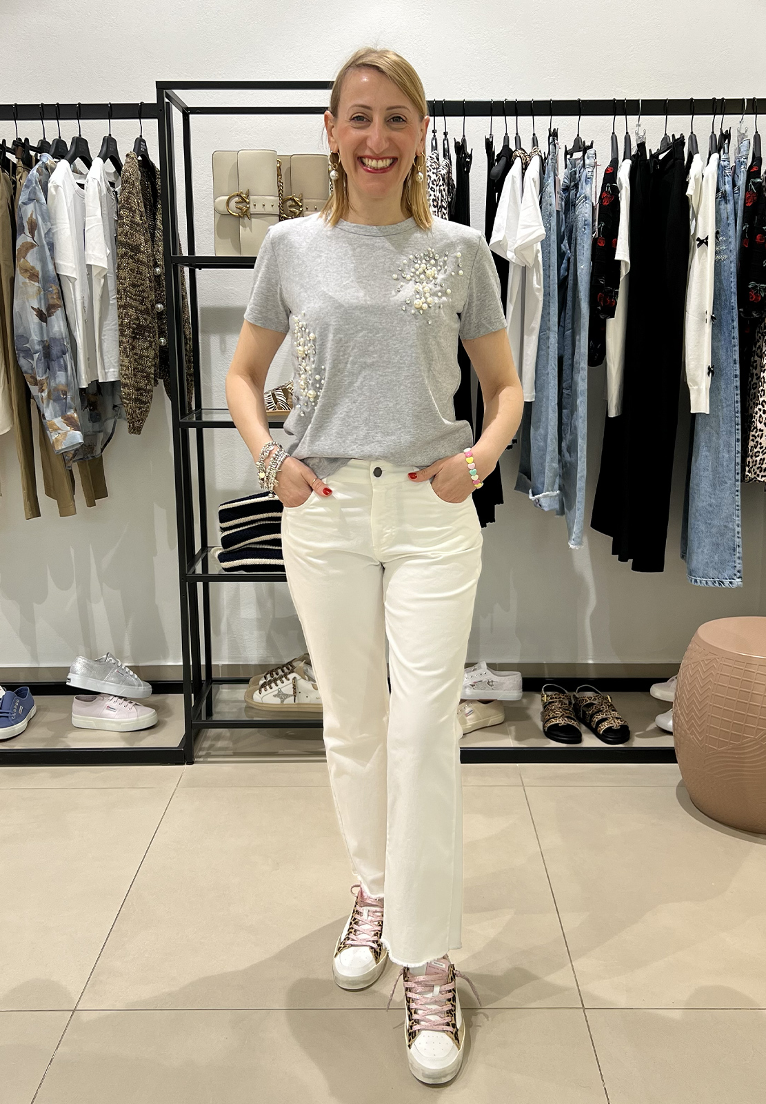 RELISH T-SHIRT ANGELYNA CON APPLICAZIONE PIETRE