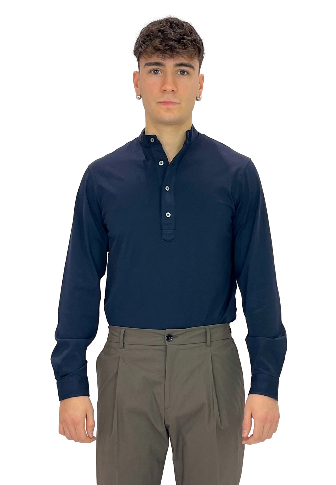 FILIPPO DE LAURENTIIS CAMICIA COREANA IN JERSEY