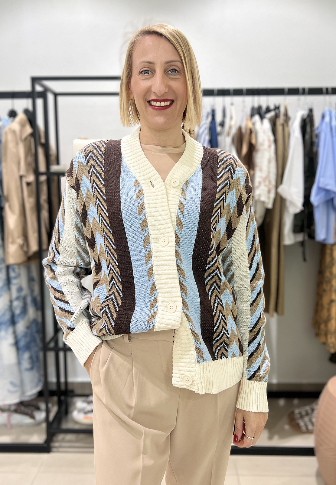 HAVEONE CARDIGAN JACQUARD