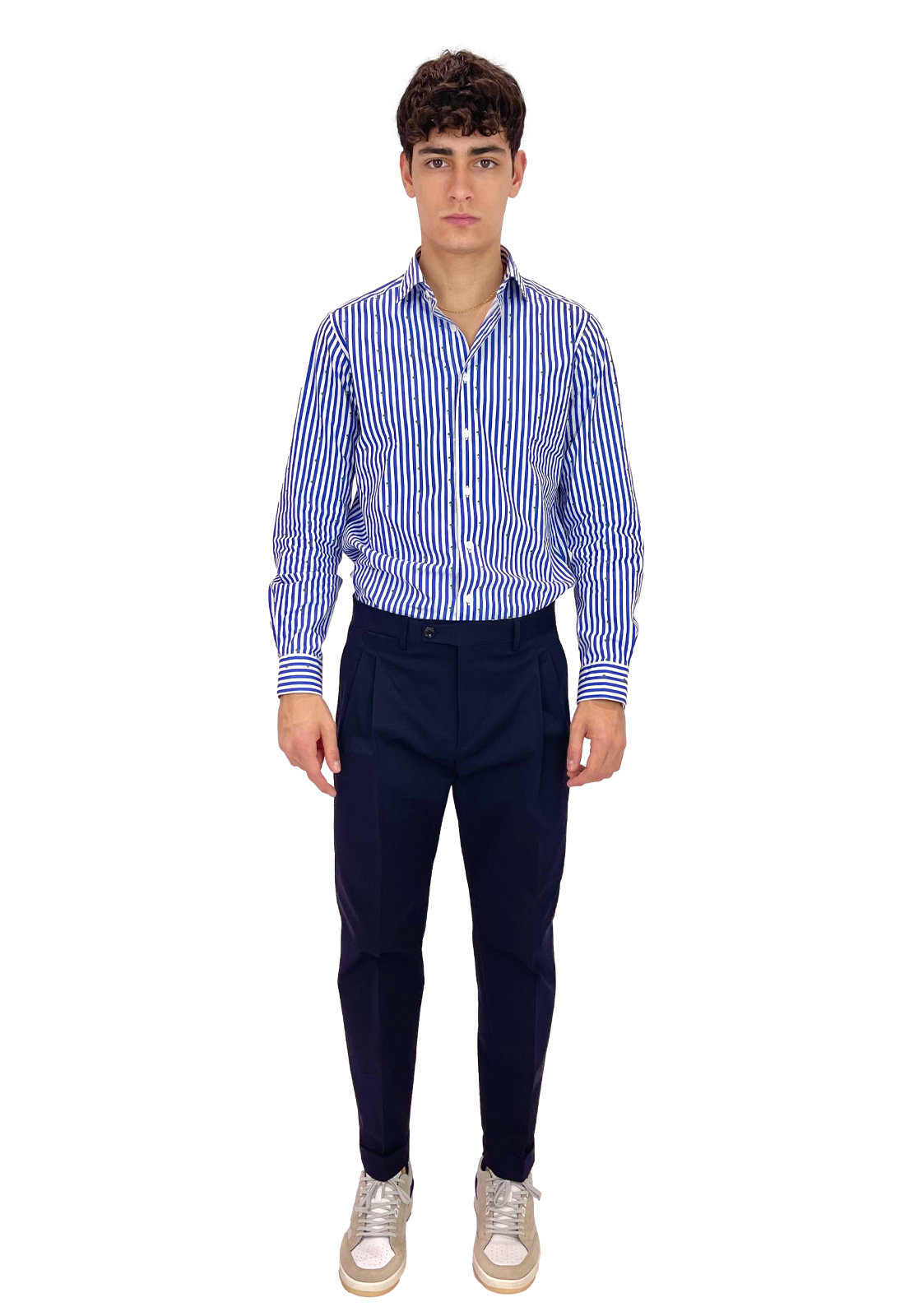 BE ABLE PANTALONI DOPPIA PENCES CON RISVOLTO