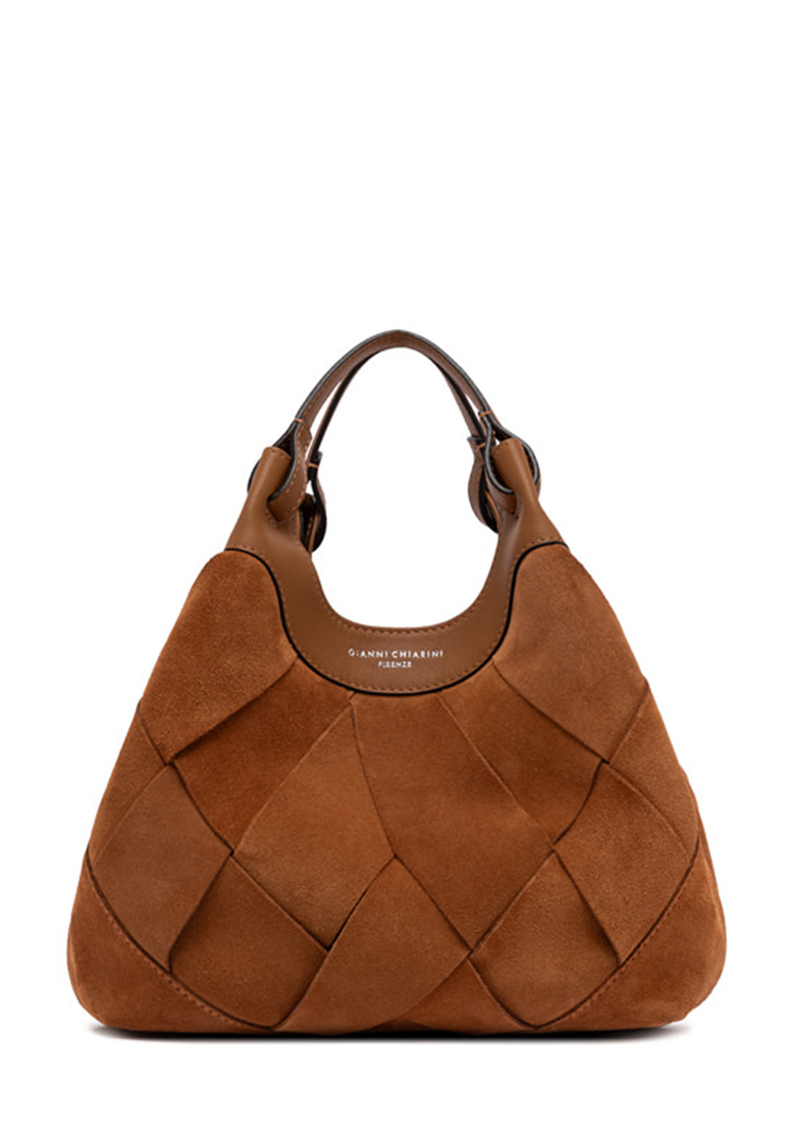GIANNI CHIARINI BORSA INTRECCIATA IN CAMOSCIO DUA