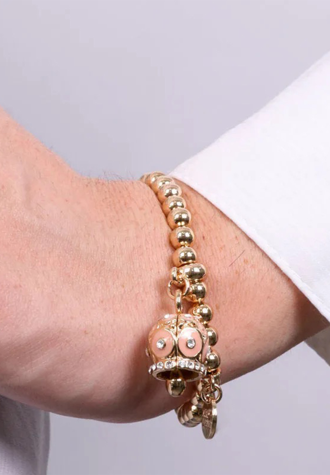 AMO CAPRI BRACCIALE CAMPANA POIS ROSA