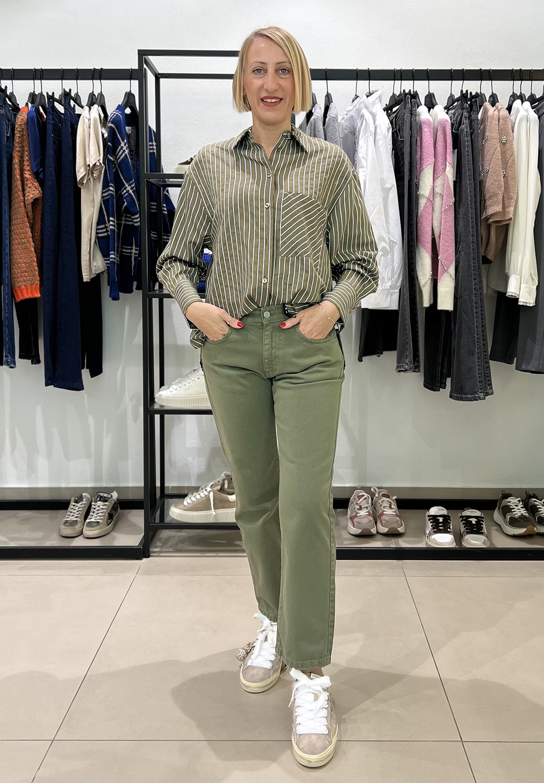 HAVEONE CAMICIA CON RIGHE SOTTILI