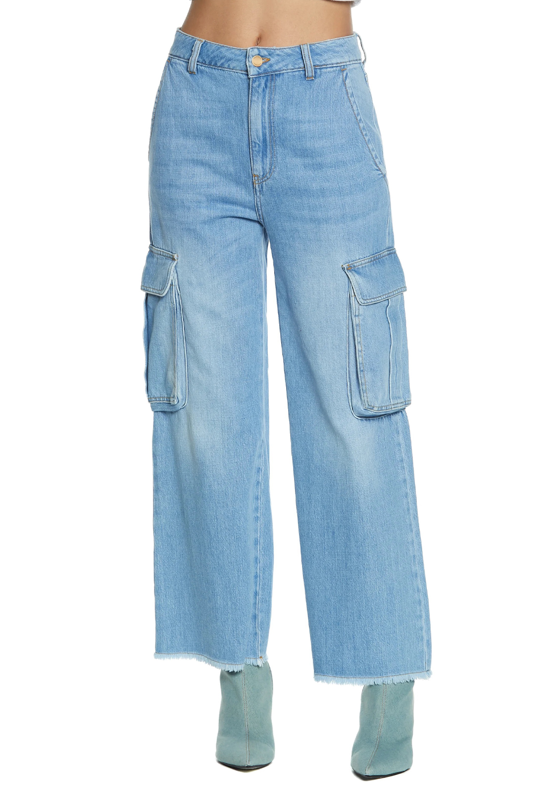 RELISH JEANS  TYRA VITA ALTA FONDO SFRANGIATO
