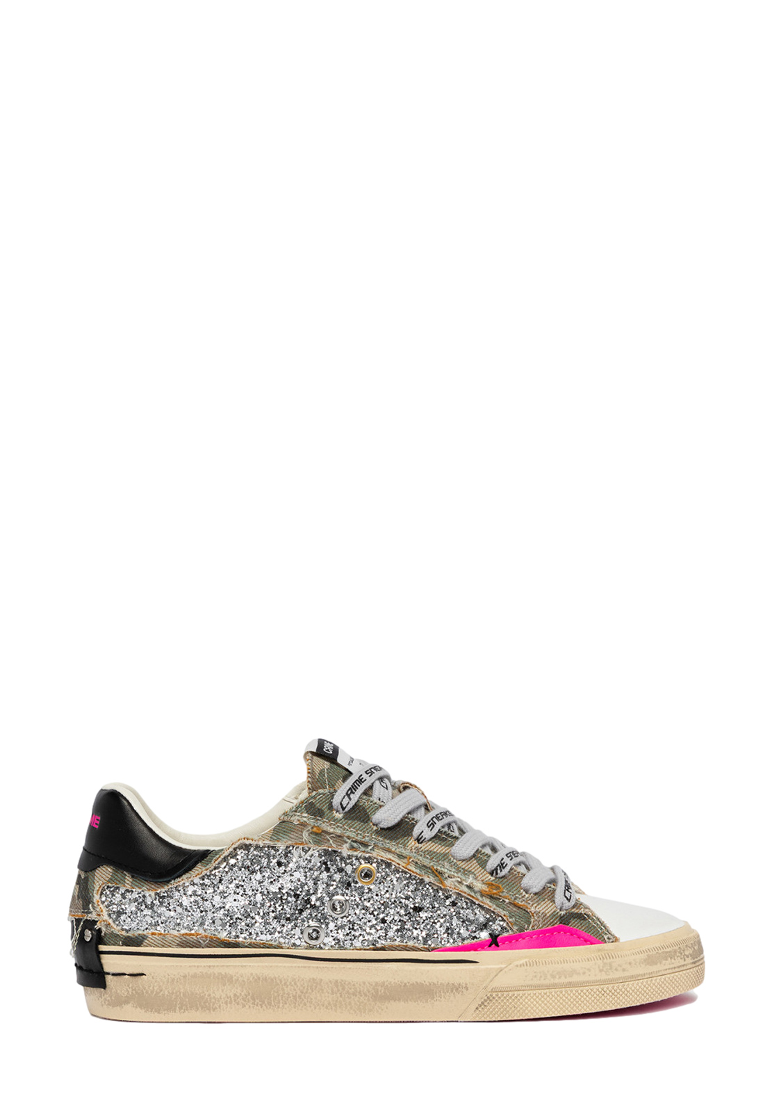 CRIME LONDON SNEAKERS STARDUST CAMO DECONSTRUCTED