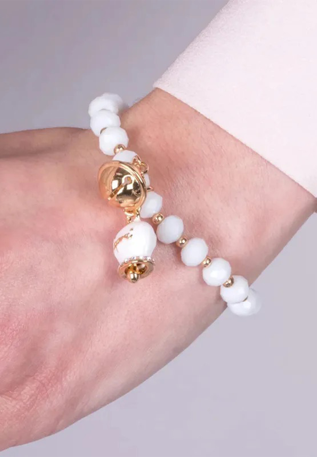 AMO CAPRI BRACCIALE SONAGLIO E CAMPANA BIANCA