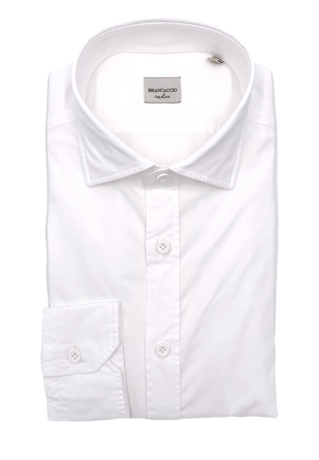 BRANCACCIO CAMICIA TINTA UNITA IN COTONE